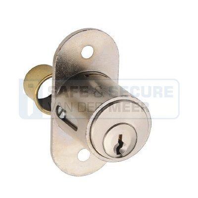 Junie drukcilinder Ø22 mm. type 2960, messing-vernikkelt sluitstift diam. 10 mm., (L=30) 